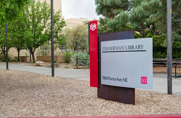 stock image ALBUQUERQUE, NM, USA - MAY 15, 2024: Zimmerman Library at the University of New Mexico.