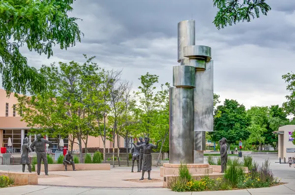 stock image ALBUQUERQUE, NM, USA - MAY 15, 2024: Modern Art sculpture at the University of New Mexico.