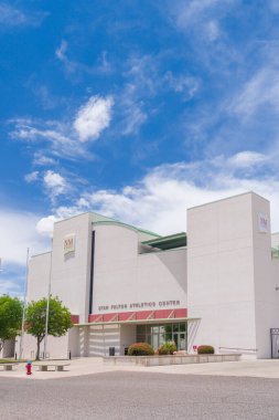 LAS CRUCES, NM, USA - MAY 16, 2024:Stan Fulton Athletics Complex at New Mexico State University. clipart