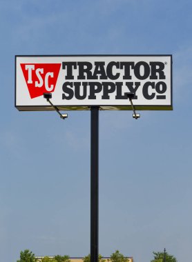 NEW RICHMOND, WI, USA - JULY 28, 2024:Tractor Supply Company retail exterior sign and trademark logo. clipart