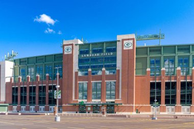 GREEN BAY, WI, ABD, 23 Eylül 2024: Green Bay Packers 'ın evi Lambeau Field' ın dış görünümü.