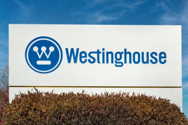 SHOREViEW, MN, ABD - 27 Ekim 2024 Westinghouse Electric dış tabela ve ticari marka logosu.