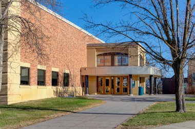 BEMIDJI, MN, ABD, NOVEMBER 17, 2024: A.C. Clark Kütüphanesi Bemidji Eyalet Üniversitesi.