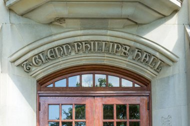 EAST LANSING, MI, USA, SEPTEMBER 19, 2024:Phillips Hall on the campus of Michigan State University. clipart