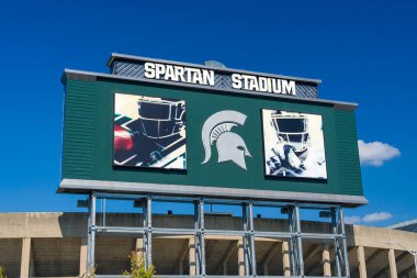 Doğu LANSING, MI, ABD, 19 Eylül 2024: Michigan Eyalet Üniversitesi Kampüsü Sparta Stadyumu.
