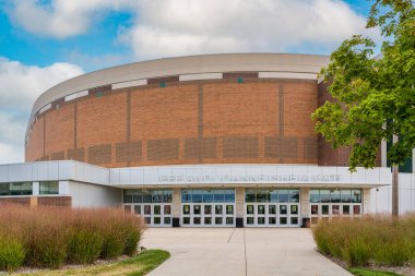 EAST LANSING, MI, ABD, SEPTEMBER 20, 2024: Jeff ve Joanne Ishbia Gate Michigan Eyalet Üniversitesi kampüsündeki Jack Breslin öğrenci etkinlikleri merkezinde.