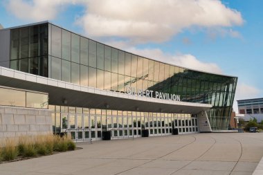 EAST LANSING, MI, ABD, 20 EYLÜL 2024: Gilbert Pavillion Michigan Eyalet Üniversitesi Kampüsü.