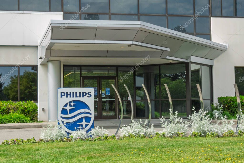 BOTHELL, WA, USA, MAY 25, 2025: Philips Healthcare Regional Service Center and trademark logo.
