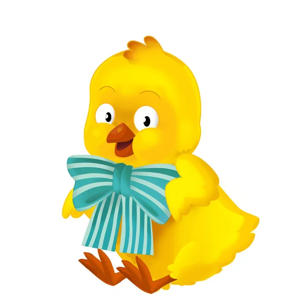 happy easter chicken isolated illustration for children