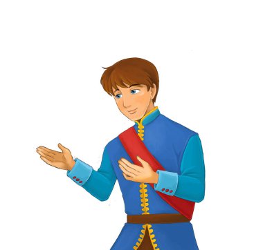 çocuklar için kral ya da prens resimli karikatür sahnesi