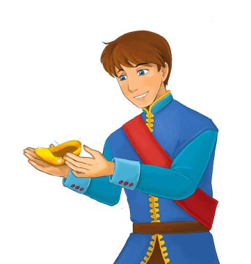 çocuklar için kral ya da prens resimli karikatür sahnesi