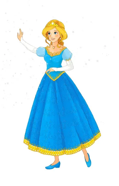 Cartoon Scene Met Prinses Koningin Illustratie Voor Kinderen — Stockfoto