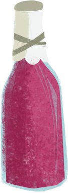 cartoon scene with glass bottle flask illustration for children