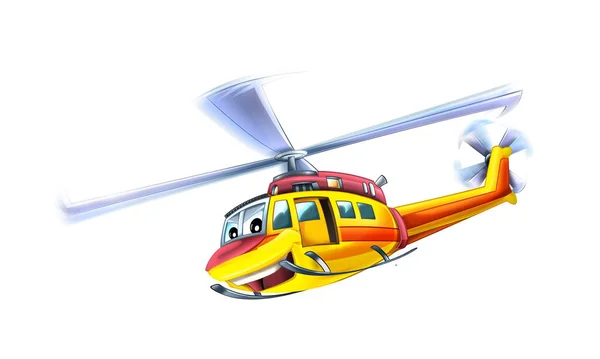 Çizgi Film Helikopteri Kurtarma Görevinde — Stok fotoğraf