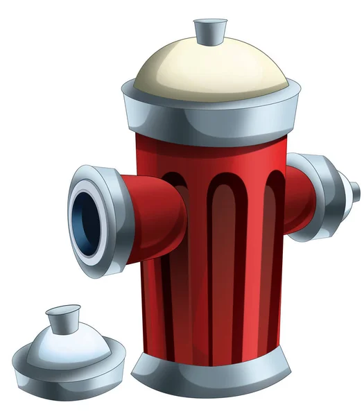 Cartoon City Fireman Hydrant Isolated Illustration — Stock Photo, Image