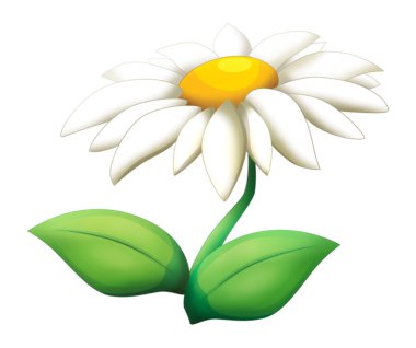 Cartoon scene with nature plant flower isolated illustration