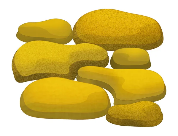 漫画自然の要素石の岩孤立イラスト — ストック写真