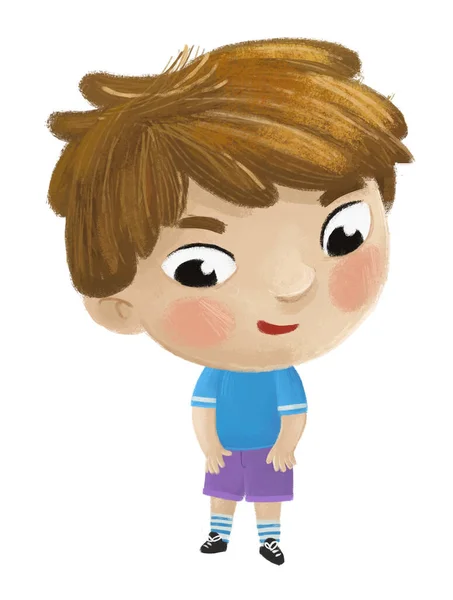 Мультяшный Ребенок Мальчик Снимает Надевает Одежду Сам Детская Иллюстрация Детей — стоковое фото