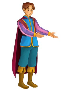 çocuklar için kral ya da prens resimli karikatür sahnesi