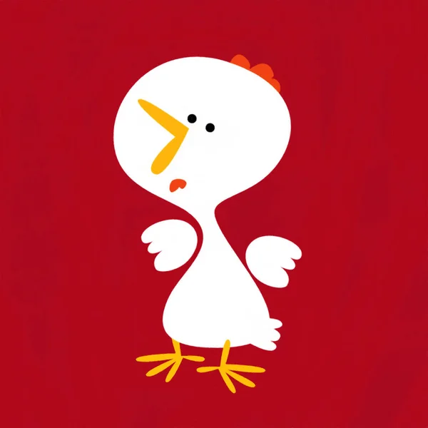 Kreskówka Scena Szczęśliwy Śmieszne Kurczaka Kogut Ilustracja Dla Dzieci — Zdjęcie stockowe