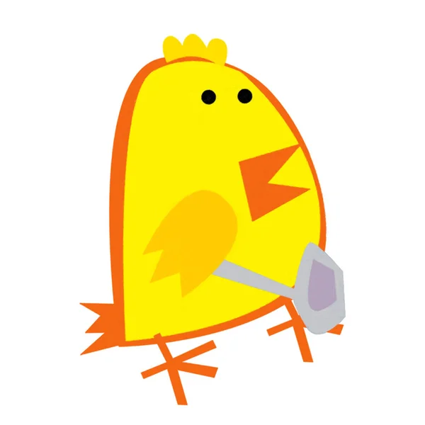 Zeichentrickszene Mit Glücklichen Hühnerhähnen Für Kinder — Stockfoto