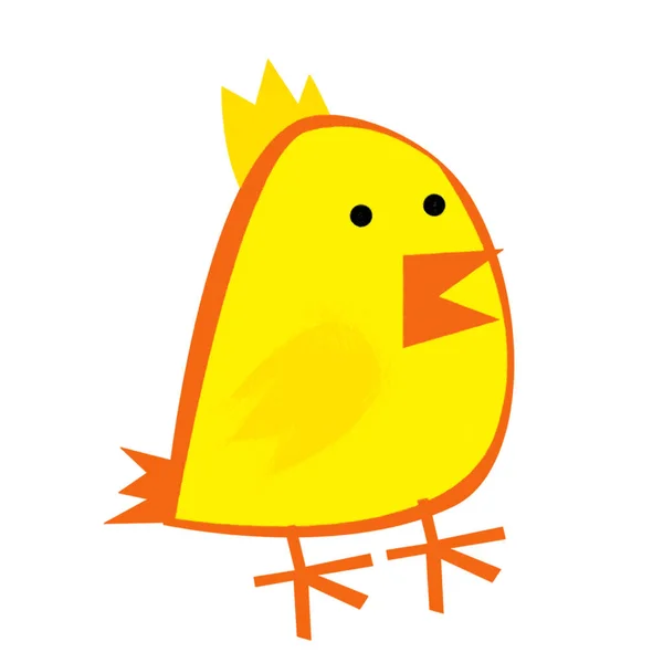 Cartoon Scene Happy Chicken Rooster Illustration Children — Stock Photo, Image