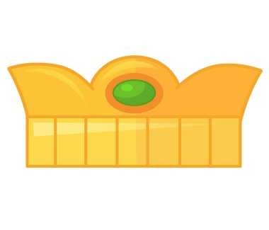 Çizgi film renkli unsur kraliyet tacı çocuklar için izole edilmiş.