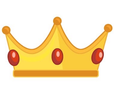 Çizgi film renkli unsur kraliyet tacı çocuklar için izole edilmiş.