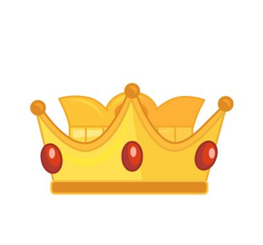 Çizgi film renkli unsur kraliyet tacı çocuklar için izole edilmiş.