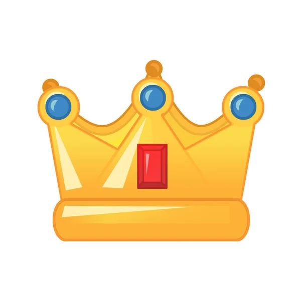 Tecknad Färgglada Element Kunglig Krona Isolerad Illustration För Barn — Stockfoto