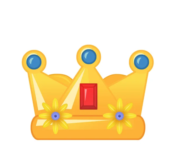 Cartoon Colorful Element Royal Crown Isolated Illustration Kids — Stock Photo, Image