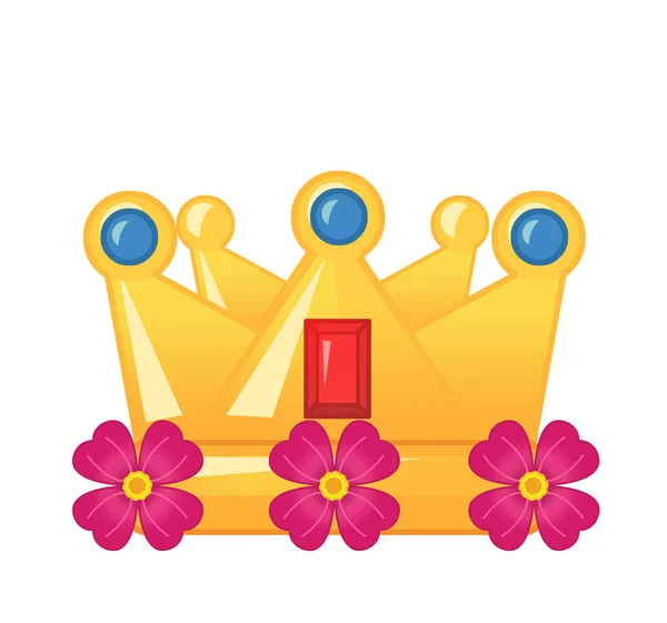 Cartoon Colorful Element Royal Crown Isolated Illustration Kids — Stock Photo, Image