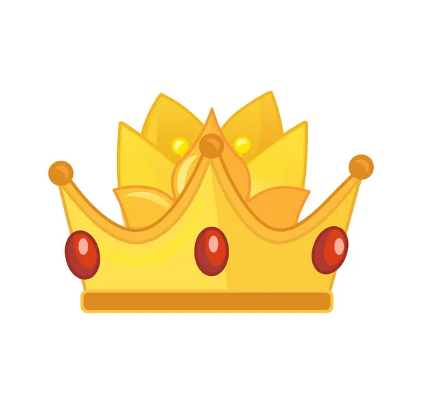 Tecknad Färgglada Element Kunglig Krona Isolerad Illustration För Barn — Stockfoto
