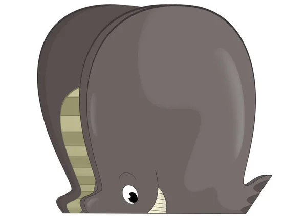 Kreskówka Scena Wieloryb Ryby Zwierzę Zabawka Element Plac Zabaw Izolowane — Zdjęcie stockowe