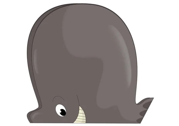 带有鲸鱼鱼玩具元素的卡通片场景 来自于儿童游乐场的孤立插图 — 图库照片