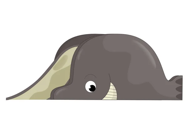 Kreskówka Scena Wieloryb Ryby Zwierzę Zabawka Element Plac Zabaw Izolowane — Zdjęcie stockowe