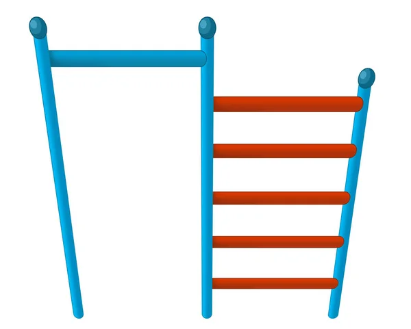 Cartoon Scene Met Kleurrijke Speeltuin Kleuterschool Element Ladder Voor Het — Stockfoto