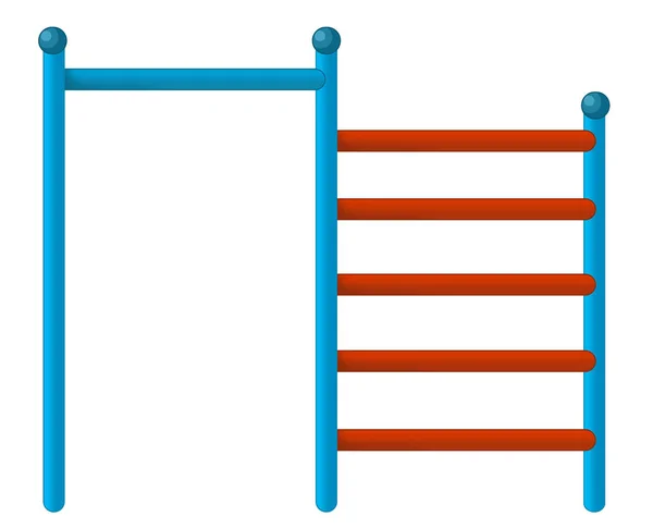 Cartoon Scene Colorful Playground Kindergarten Element Ladder Climbing Isolated Illustration — Stock Photo, Image