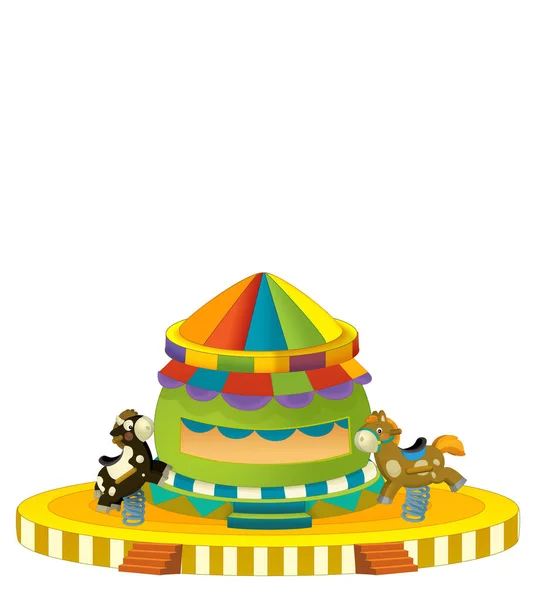 Мультяшная Сцена Детской Площадкой Ярмарки Детского Сада Изолированная Иллюстрация Kdis — стоковое фото