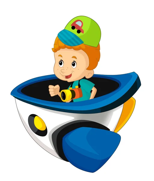 Картун Іграшковому Космічному Кораблі Або Парку Розваг Зірок Або Ізольованому — стокове фото