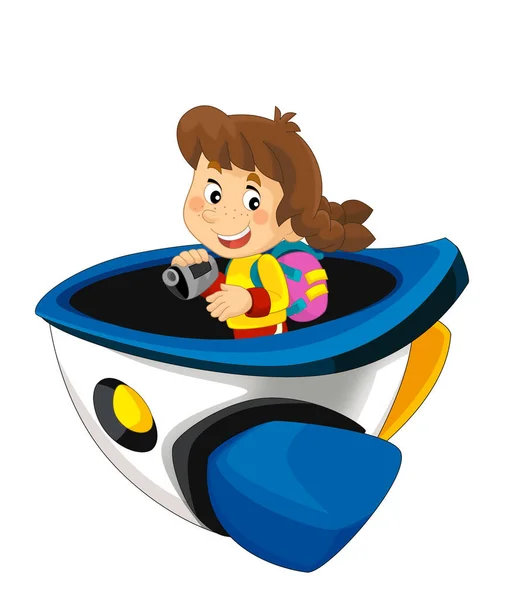 Картун Іграшковому Космічному Кораблі Або Парку Розваг Зірок Або Ізольованому — стокове фото