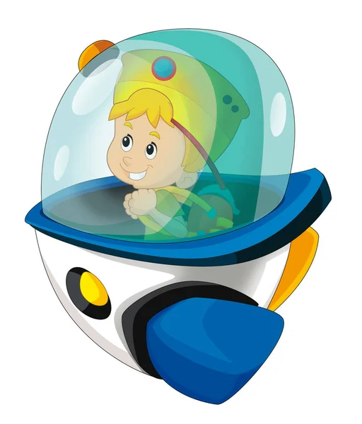 Cartoon Παιδί Ένα Παιχνίδι Funfair Διαστημικό Πλοίο Αστέρι Πλοίο Λούνα — Φωτογραφία Αρχείου