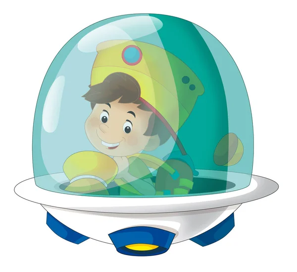 Cartoon Kid Toy Funfair Space Ship Star Ship Amusement Park — Stock Photo, Image