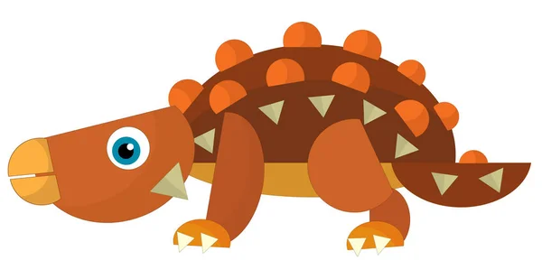 Мультфильм Счастливый Смешной Красочный Доисторический Динозавр Изолированные Иллюстрации Детей — стоковое фото