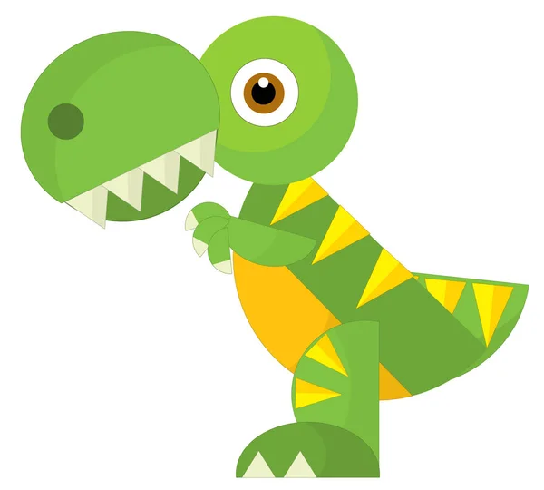 Мультфильм Счастливый Смешной Красочный Доисторический Динозавр Динозавр Дино Изолированные Иллюстрации — стоковое фото