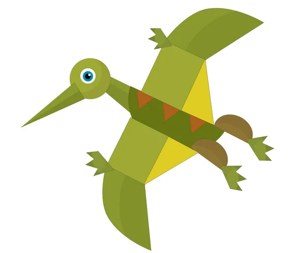 Cartoon Dinosaur Pterodactyl Other Dino Bird Isolated Illustration Kids — Stock Photo, Image