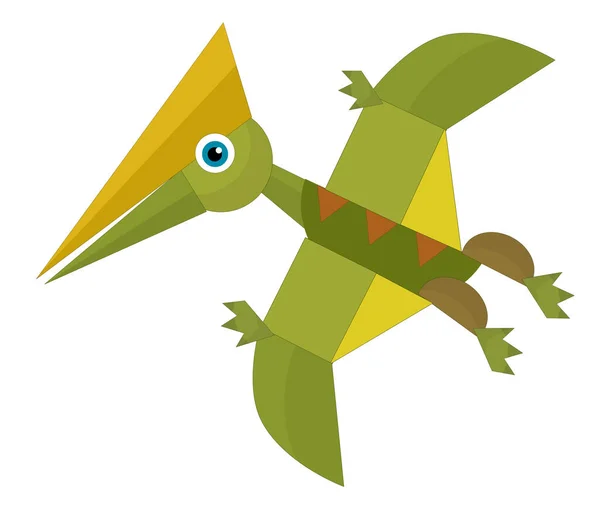 Pterodáctilo Dinossauro Desenhos Animados Outra Ilustração Isolada Pássaro Dino Para — Fotografia de Stock