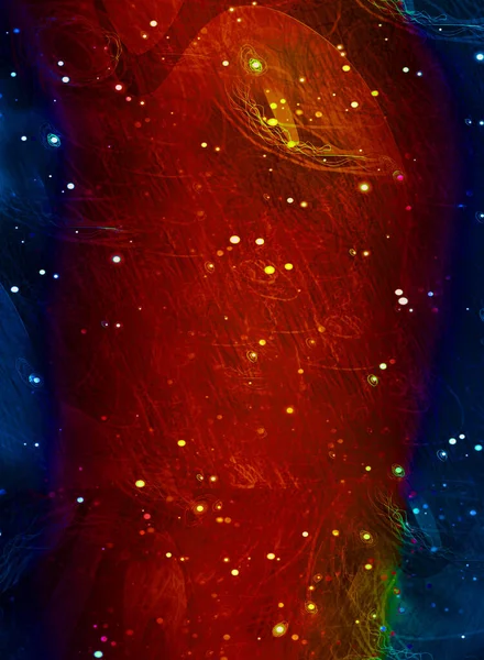 Dessin Animé Drôle Scène Colorée Cosmos Galactique Alien Ufo Illustration — Photo