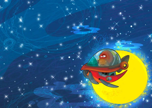 외계인 Ufo 우주선 그림의 다채로운 — 스톡 사진