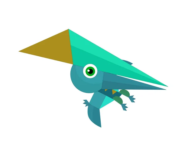 Pterodattilo Dinosauro Dei Cartoni Animati Altro Uccello Dino Isolato Illustrazione — Foto Stock